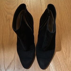 Black suede louboutin booties